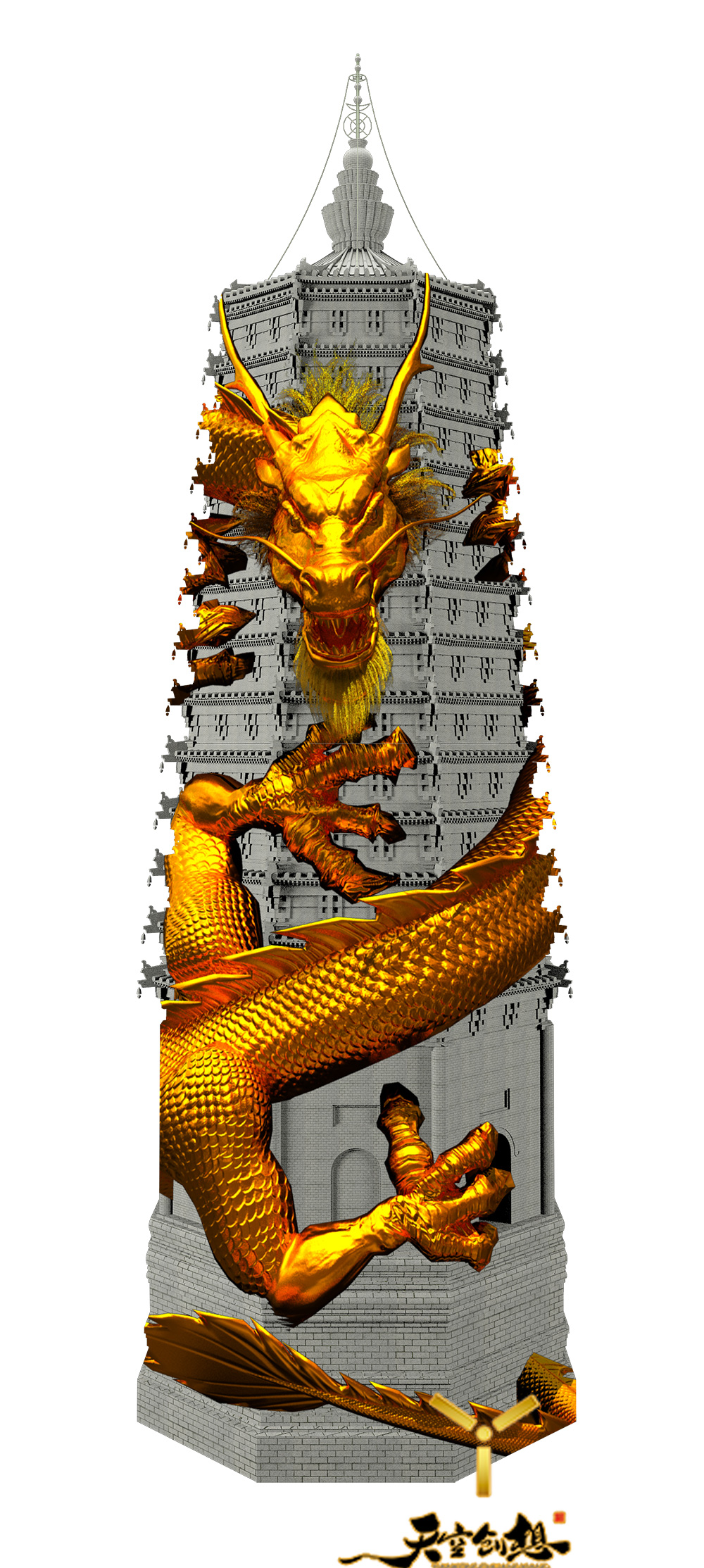农安辽塔3D Mapping秀(图2)